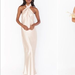 Champagne bridesmaid dress